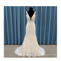 Customized Sexy Backless Latest Design Black Women Mermaid women dresses wedding bridal gown